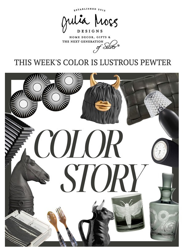Julia Moss Designs, Lustrous Pewter Campaign, 2024