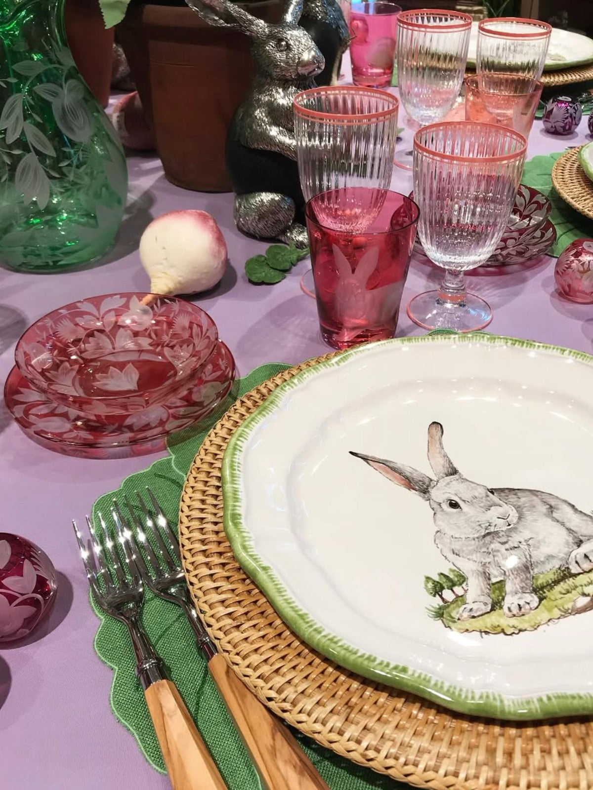 <b>Barnyard Collection Rabbit</b><br>Tumbler in Rose