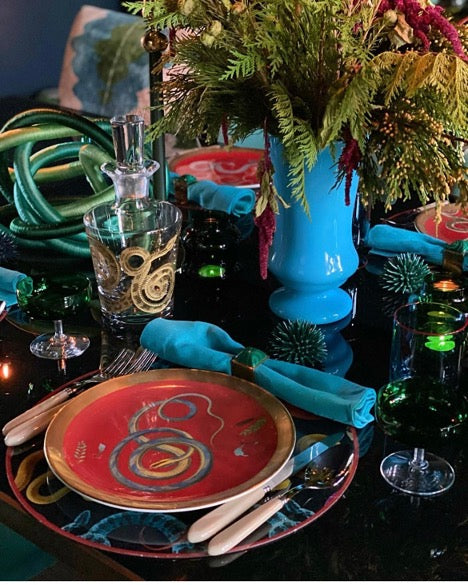 <b>Cabinet of Curiosities Collection Gilded Snake</b><br>Barware Decanter Gilded in Gold