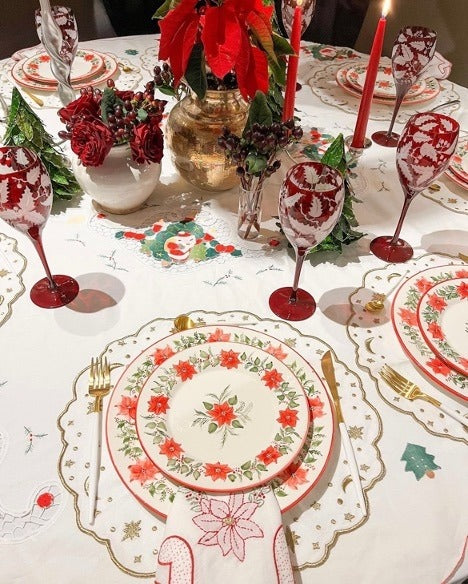 <b>Holliday Collection Holly</b><br>Wine Goblet in Red