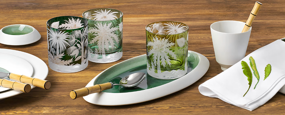 <b>Primeval Palms</b><br>Double Old Fashioned in British Racer Green