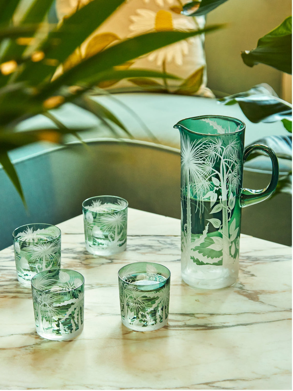 <b>Primeval Palms</b><br>Pitcher Large in Sage