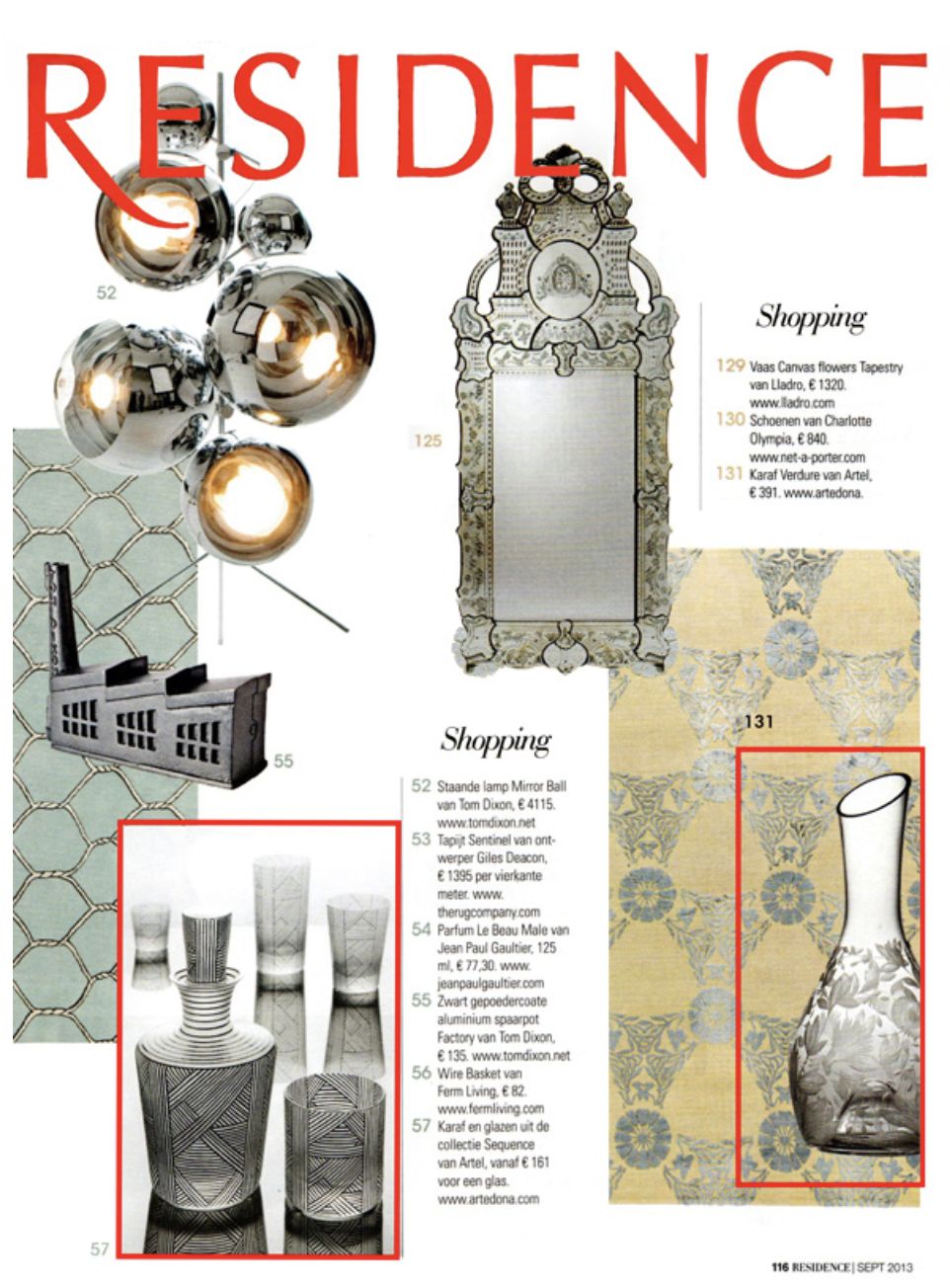 Artěl’s Sequence and Verdure Featured in September 2013 Residence