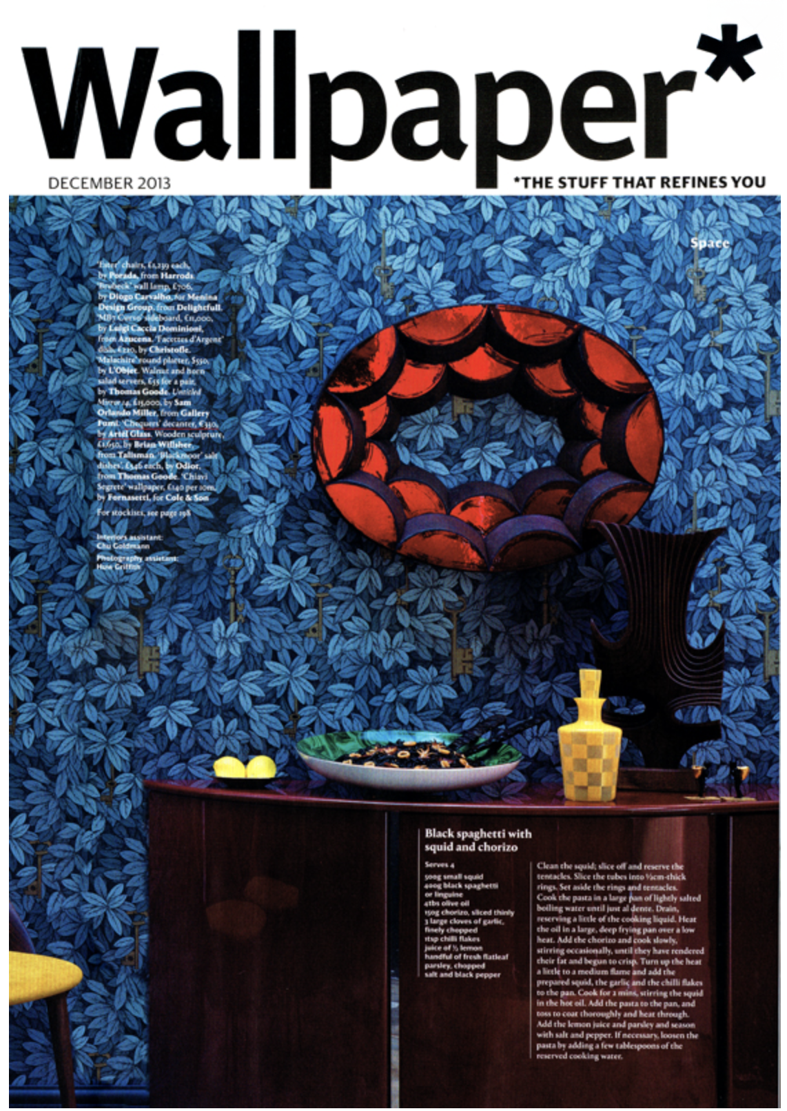 Artěl’s Chequers Barware Decanter in Yellow Featured in Wallpaper Magazine – December 2013
