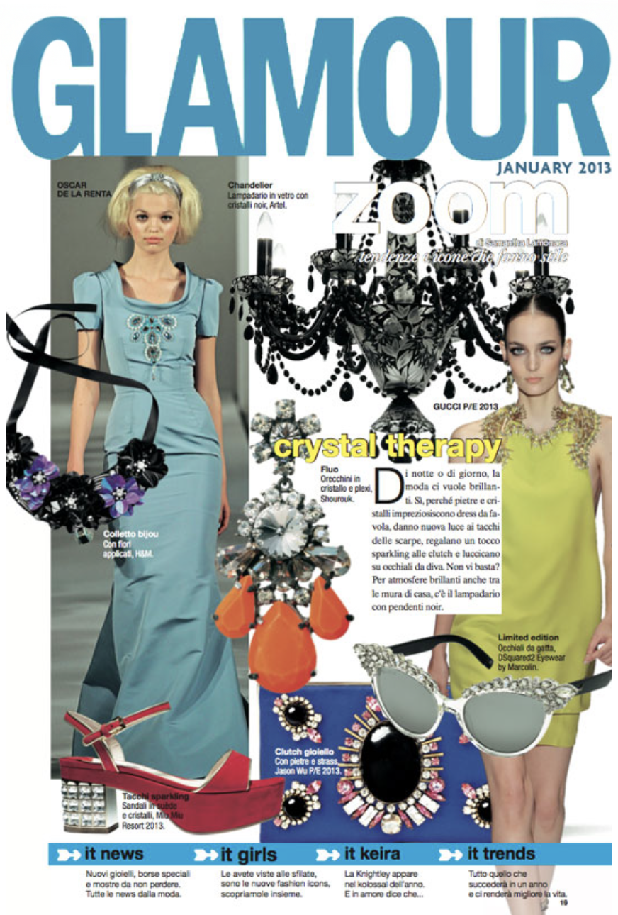 Artěl’s Klasik Chandelier Featured in Glamour Italy – January 2013