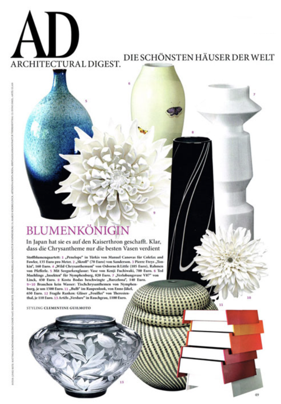 Artěl’s Verdure Vase Featured in Architectural Design – September 2011