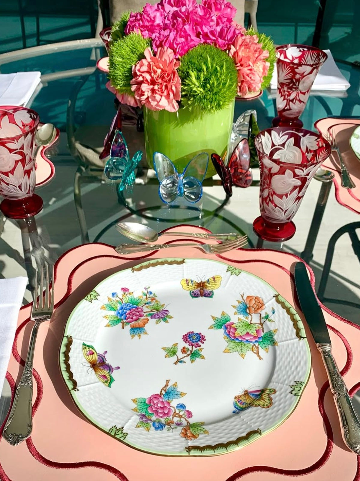 Verdure Stemless Goblet in Red, styled by an ARTĚL client