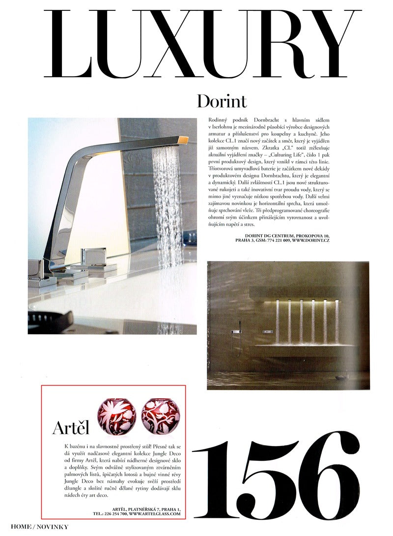 ARTĚL'S Jungle deco large round vase featured in LUXURY CZ – Spring 2017