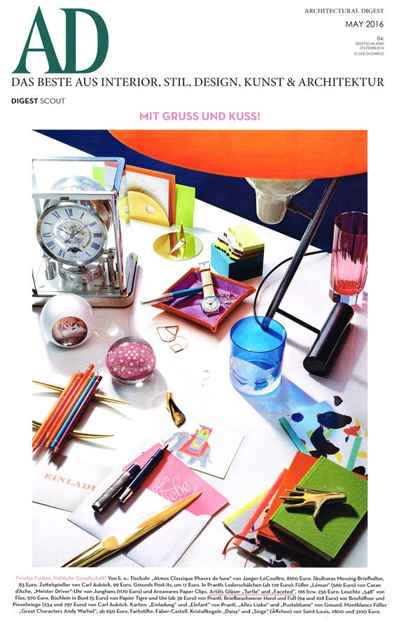 Artěl’s Turtle and Faceted Motifs Featured in Architectural Digest – May 2016