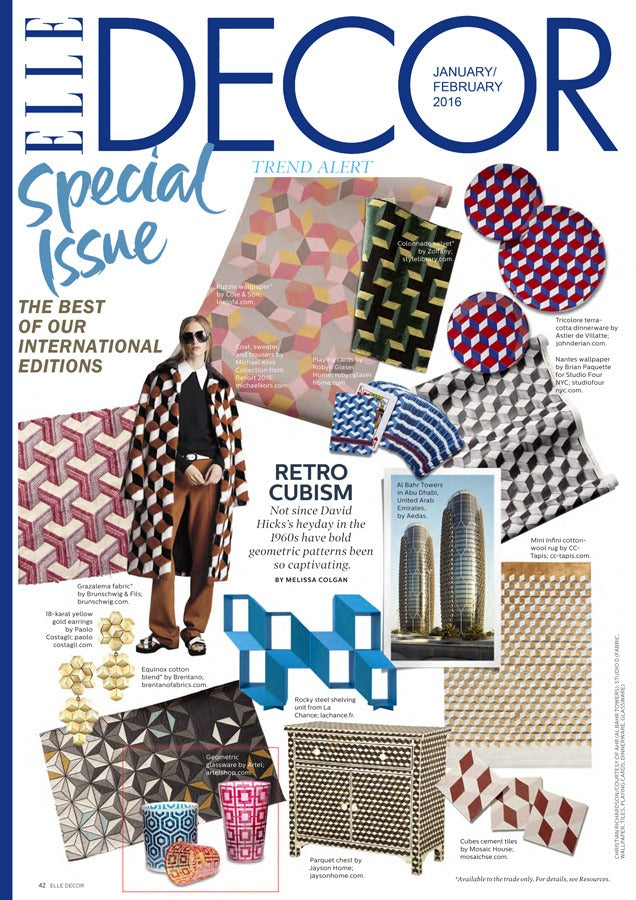 Artěl’s Mod and Hexagon Featured in Elle Decor Special Issue – January–February 2016