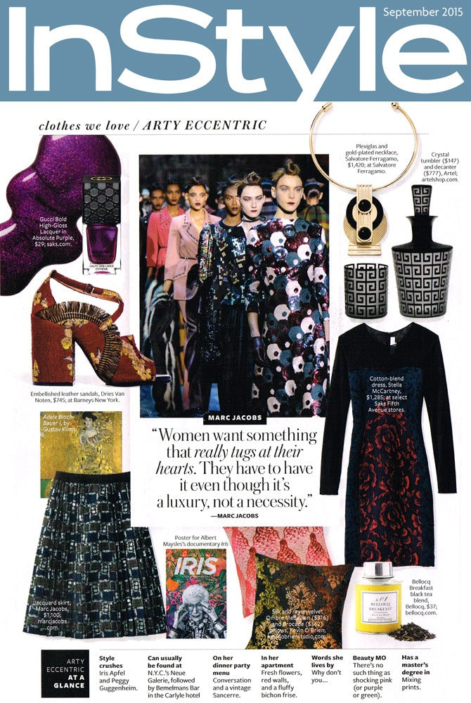 Artěl’s Greek Key Featured in InStyle Magazine – September 2015