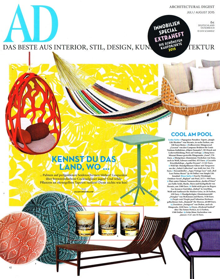 Artěl’s Safari Set Featured in Architectural Digest Germany – July–August 2015
