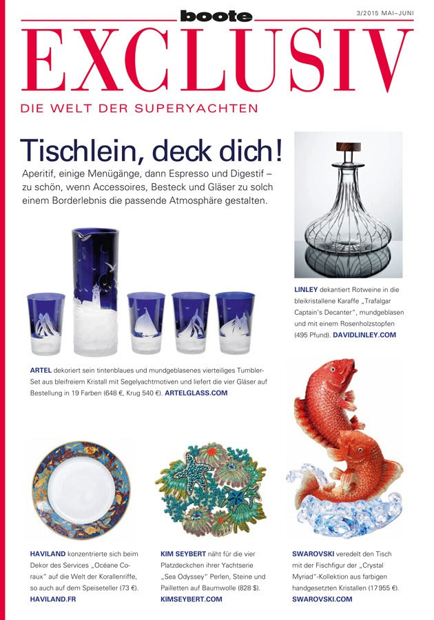 Artěl’s Golden Age of Yachting Featured in Boote Exclusiv – May–June 2015