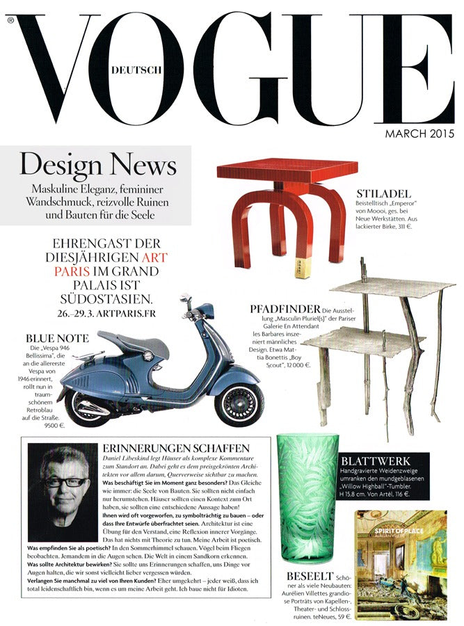 Artěl’s Willow Highball in Peridot Featured in Vogue Germany – March 2015