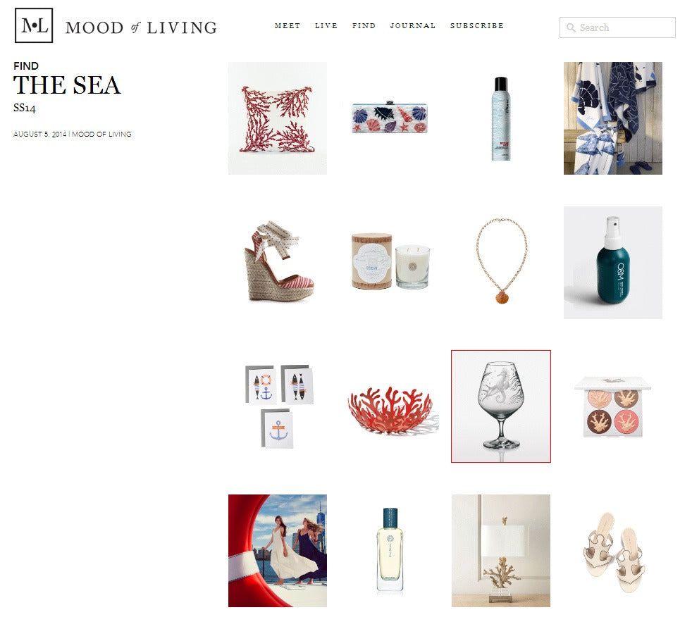 Artěl’s Frutti di Mare I (FM1) Cognac Featured on The Mood of Living Website – August 2014