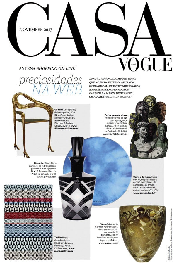Artěl’s Deco Featured in the November 2013 Issue of Casa Vogue Brazil