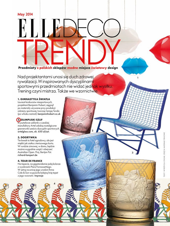 Artěl’s Sporting Collection Featured in Elle Decor Poland – May 2014