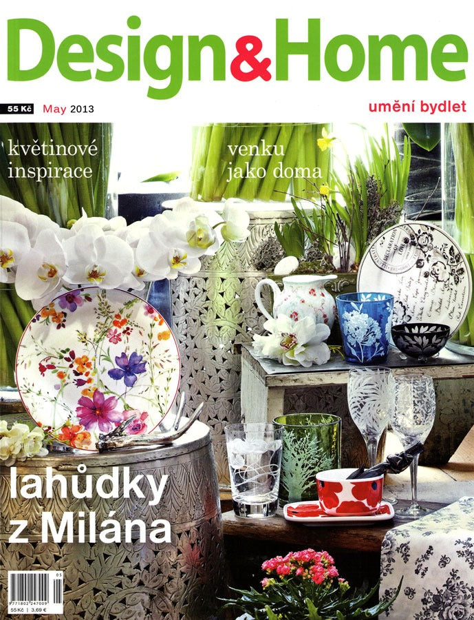 Artěl Glass Featured on the Cover of Design & Home – May 2013
