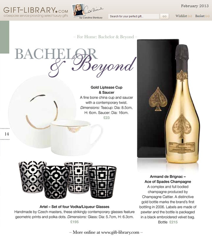 Artěl’s Vodka & Liqueurs Featured on Gift-Library.com – February 2013