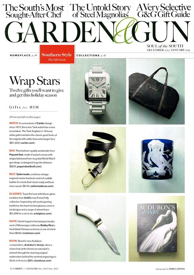 Artěl’s Labrador with Pheasant DOF Featured in Garden & Gun – December 2012–January 2013