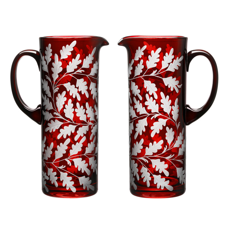 Oak Leaves — Pitcher, Red