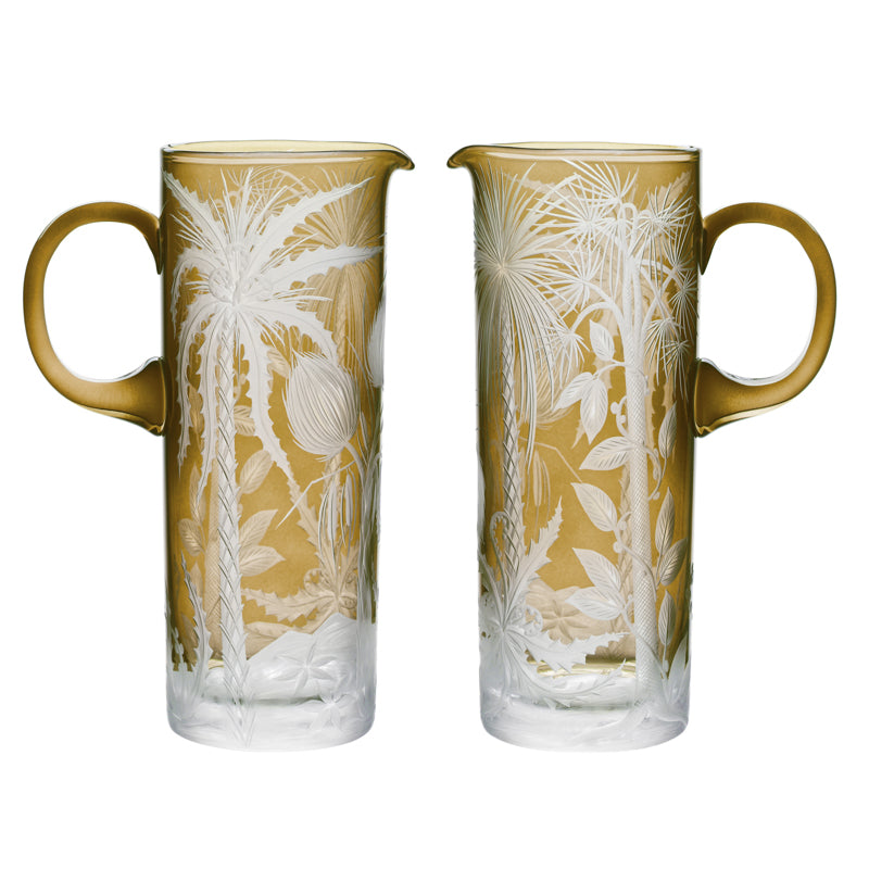 Primeval Palms — Large Pitcher, Taupe
