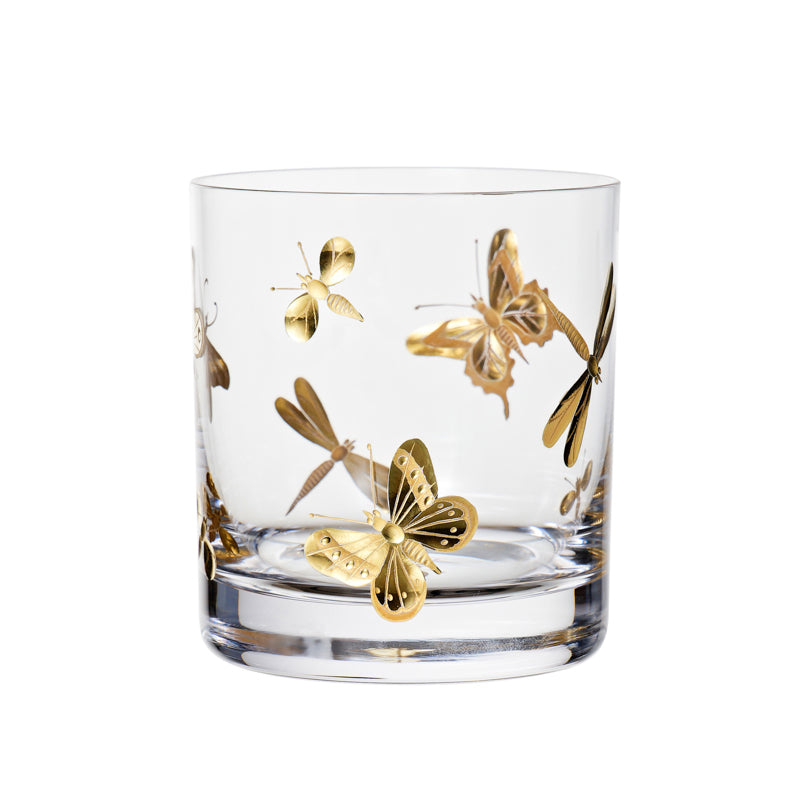 Fly Fusion Small Tumbler Gilded, Gilded Gold in Clear