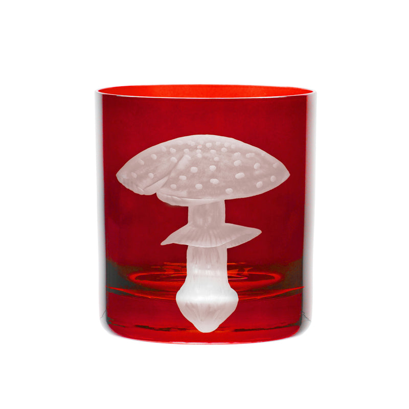 Mushrooms — Small Tumbler, Red