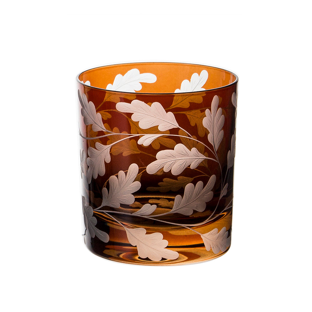 Oak Leaves — Small Tumbler, Mahogany