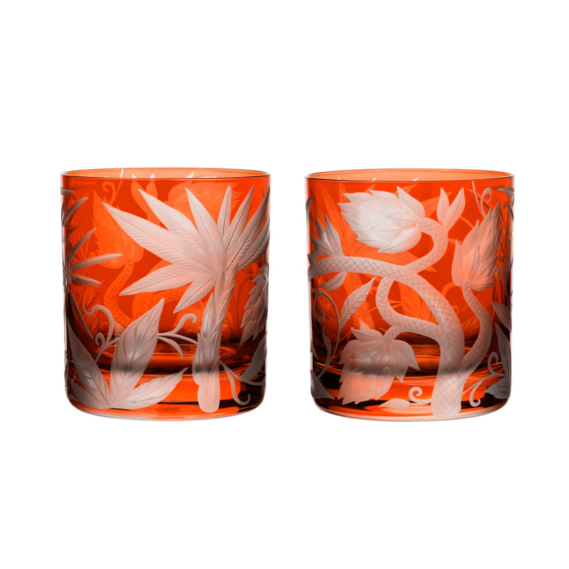 Jungle Deco — Double Old Fashioned, Burnt Orange