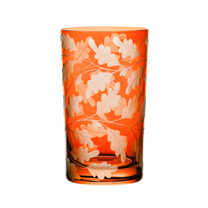 Oak Leaves — Tall Tumbler, Orange