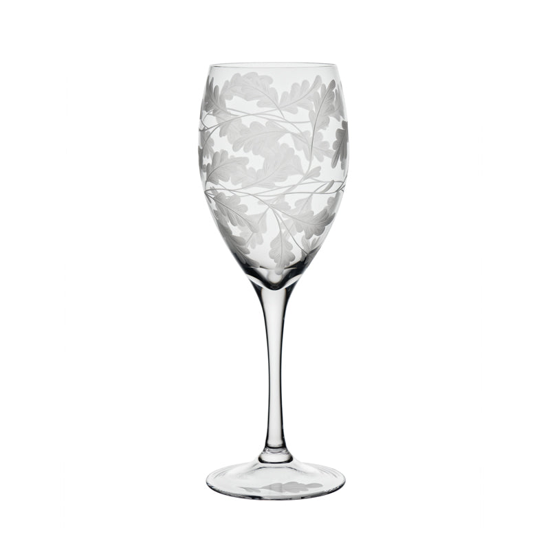 Oak Leaves — Wine Goblet, Clear