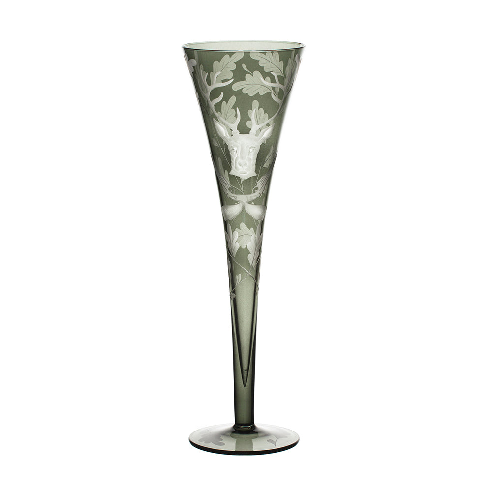 Forest Folly Stag, Champagne Flute, Smoke
