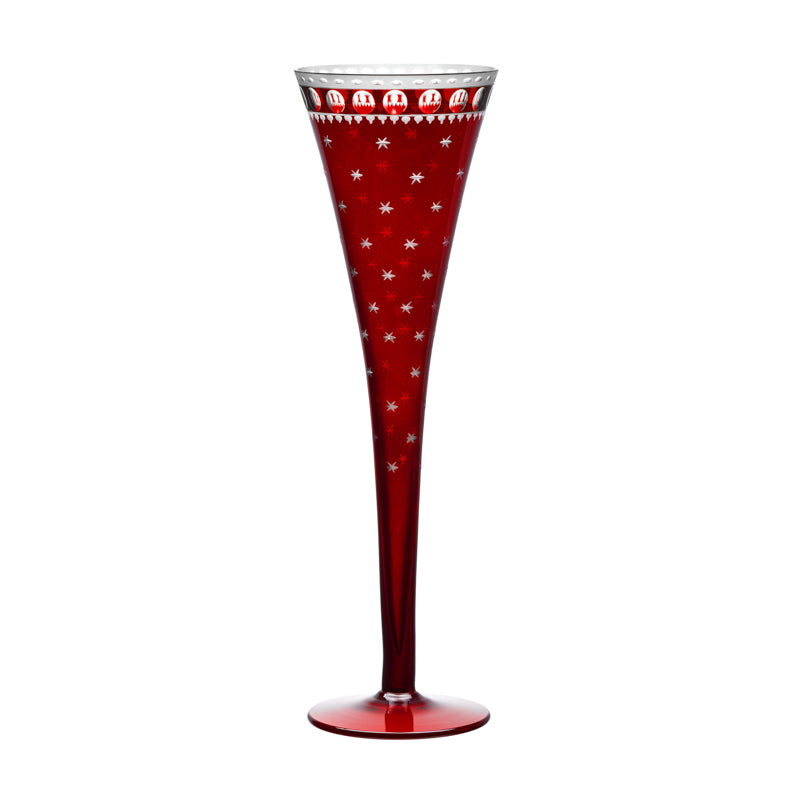 Champagne Flute in Red
