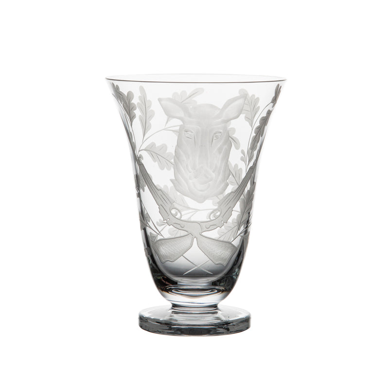 Forest Folly Wild Boar — Stemless Goblet, Clear