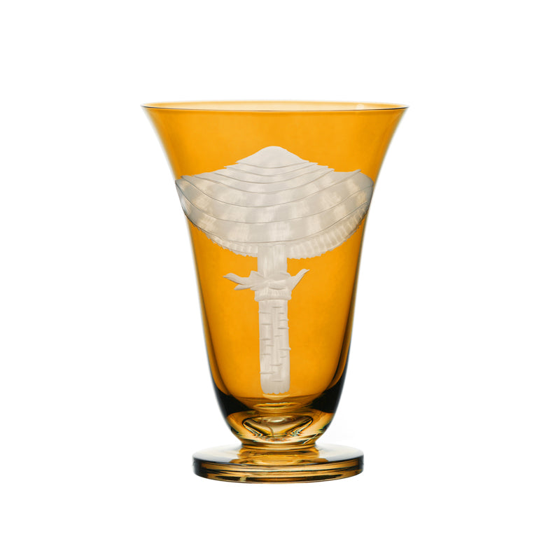 Mushrooms Parasol Goblet in Amber