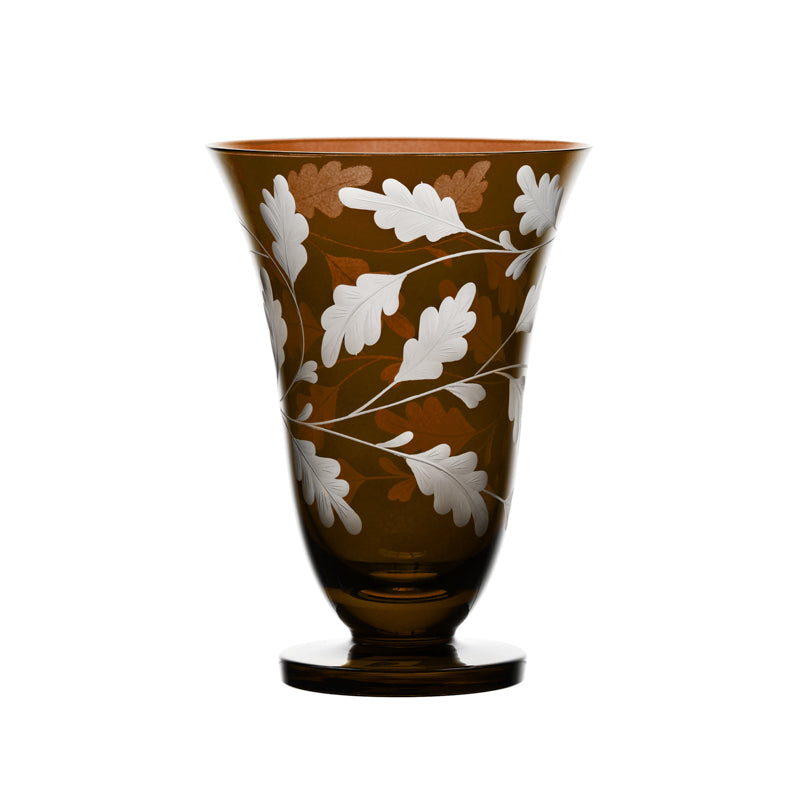 Oak Leaves — Stemless Goblet, Walnut