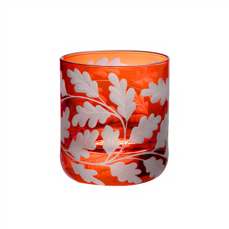 Oak Leaves — Votive, Burnt Orange