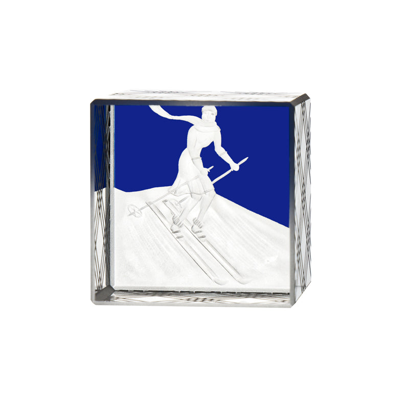 Sporting Collection Skiing Female, Paperweight, Ink