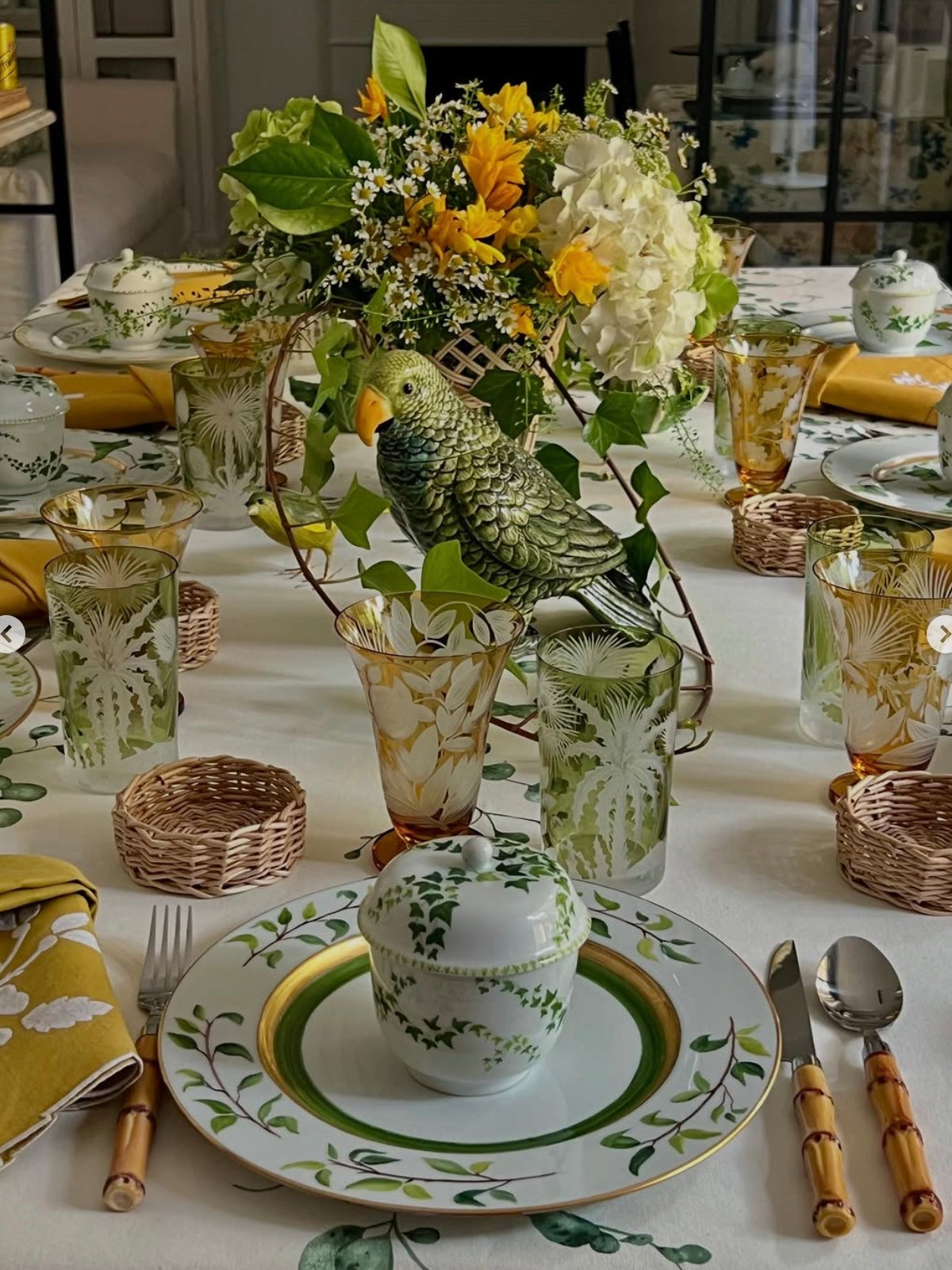 <b>Primeval Palms</b><br>Tall Tumbler in Khaki Green